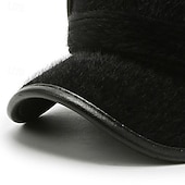 billiga Baseballkeps herr-Herr Vintermössa Öronlappshatt Vinter hattar Vinter varm mössa Vinter baseballkeps med öronlappar Svart Grå Polyester Mode Modernt Modernt Dagliga kläder Datum Enfärgad / vanlig färg Håller värmen