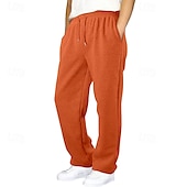 abordables Jambe Droite-Homme Joggings Jogging à Jambes Larges Pantalons Pantalon de survêtement ouvert en bas Cordon de serrage Taille Élastique Jambe Droite Uni Respirant Longueur complète Sport en Plein Air Occasionnel
