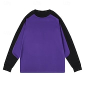 baratos Camisetas e Regatas de Corrida-Homens Bloco de cor Camisa de treino Blusa de corrida Primavera &amp; Outono Manga Longa Roupa Esportiva Academia Corrida Ginástica Preto Amarelo Roxo Roupa de esporte Roupas Esportivas