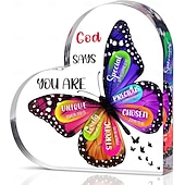 cheap Statues-Christian Gifts for Women Stocking Stuffers for Women Teen Girls - Butterfly Inspirational Religious Gifts for Mom Wife Sister Friends Coworker Female Christmas Birthday Present Home Art Decor Signs