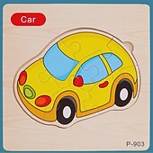 cheap Jigsaw Puzzles-16pc Toddler Learning Puzzles - Set of 16 Wooden Peg Board Puzzles for Ages 1 2 3 - Develops Hand-Eye Coordination &amp; Cognitive Skills Christmas Gift