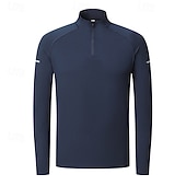 Χαμηλού Κόστους T-shirts και αμάνικα μπλουζάκια για τρέξιμο-Ανδρικά Μονόχρωμο Tricou de Alergat Πουκάμισο γυμναστικής Αθλητική κορυφή Φθινόπωρο / Χειμώνας Τρίμηνο φερμουάρ Μακρυμάνικο Ένδυση γυμναστικής και άθλησης Moale Αναπνέει