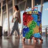baratos Desgaste em casa e chinelos em casa-Capa protetora elástica para mala de viagem com estampa artística.