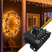 Недорогие Выключатели-Диммер для светодиодной ленты DC12V-24V 30A ШИМ-контроллер для регулятора яркости, регулировка яркости, включение/выключение с алюминиевым корпусом (алюминиевый диммер)