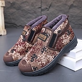 billiga Vinter- och snöstövlar-herrslip-on-kängor i kamouflage – varmt fleecefoder, avslappnad friluftsstil, perfekt för kallt väder och utomhusaktiviteter