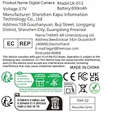 お買い得  アクションカメラ-1080P HDポータブルCCDカメラ 4Kレンズ フリップスクリーン USB充電式リチウムポリマーバッテリー 初心者向け旅行Vlogging 完璧なバレンタインデーギフト 初心者カメラ