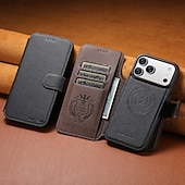 お買い得  iPhone用ケース-電話 ケース 用途 iPhone 17 Pro Max 17 16 15 14 Pro Max 13 Pro Max バックカバー 耐衝撃 レトロ風 PUレザー