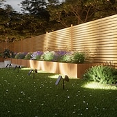 abordables Luces de paisaje-Luces solares para árboles, focos exteriores, apliques impermeables para exteriores, iluminación de patios y jardines, luces solares de atardecer, luces navideñas para el hogar, patio, garaje, césped