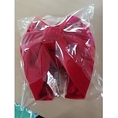 abordables Lazos &amp; Cintas-Lazos grandes de 1,8 m para árbol de Navidad, lazo grande de terciopelo rojo y blanco para adorno de árbol, repisa de ventana, repisa de pared, decoración de interiores, hogar, habitación, fiesta, San Valentín, Navidad.