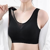 levne Sportovní podprsenky a tílka-Dámské Jóga podprsenka Sportovní podprsenky Spodní prádlo Nízká podpora Prodyšné Bezdrátový S vycpávkou Plná / Jednobarevná Sport Sportovní oděvy Černá Rubínově červená Tělocvična Cvičení Běh