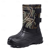 economico Stivali invernali e neve-stivali da neve invernali impermeabili e isolanti da uomo con suola antiscivolo, caldi stivali mimetici da esterno per escursioni e sci con tempo freddo