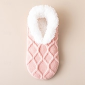voordelige Lakens &amp; Kussensloop-dikke pantoffels voor dames, vloersokken, antislip en warme voetsokken, dikke warme damesschoenen en sokken voor thuis