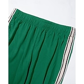 abordables Pierna Recta-Hombre Pantalones de Deporte Pantalones Pantalones deportivos de pierna recta Correa Bolsillo Cintura elástica Bloque de color A Rayas Comodidad Diario Deporte Moda Casual Vino Verde Ejército