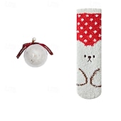 voordelige Sokken-Women's Crew Socks Thick Winter Warm Socks Christmas Outdoor Daily Animal Polyester Fleece Basic Classic Casual Warm 1 Pair