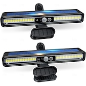 Недорогие Подсветки дорожки и фонарики-Настенные солнечные светильники с водонепроницаемым корпусом, уличные светильники для ограждений, переносные светильники безопасности на солнечных батареях для ограждений, гаражей, кемпингов