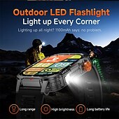 Nowy globalny smartwatch 2,01 cala, 1100 mAh, duża bateria, kompas LED, męski zegarek sportowy do użytku na świeżym powietrzu, asystent głosowy, połączenia bezprzewodowe tanie Inteligentne bransoletki-Nowy globalny smartwatch 2,01 cala, 1100 mAh, duża bateria, kompas LED, męski zegarek sportowy do użytku na świeżym powietrzu, asystent głosowy, połączenia bezprzewodowe