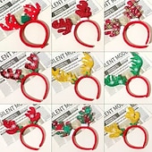 cheap Costumes &amp; Accessories-12pcs Christmas Festive Hair Accessories Set – Colorful and Cute Headbands, Random Styles, Perfect for Holiday Parties