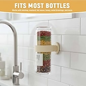 Недорогие Хранение на кухне-Силиконовый держатель для бутылок, не оставляющий капель, прочная гибкая подставка для перевернутых бутылок с приправами, экономящий место кухонный гаджет для организации пространства в холодильнике и