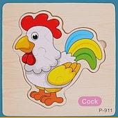 cheap Jigsaw Puzzles-16pc Toddler Learning Puzzles - Set of 16 Wooden Peg Board Puzzles for Ages 1 2 3 - Develops Hand-Eye Coordination &amp; Cognitive Skills Christmas Gift