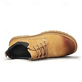 economico Scarpe Casual con Lacci-scarpe da ginnastica casual da uomo in similpelle color cuoio – design alla moda con lacci e suola in gomma resistente, perfette per l'abbigliamento casual e le uscite quotidiane