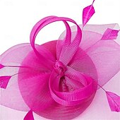 billige Fascinatorer-fascinators Fjær Fedora Bryllup Aftenselskap Te Fest Kentucky Derby Hesteløp Elegant Årgang søt stil Med Fjær Hodeplagg Hodeplagg