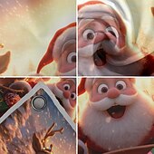 abordables Cubiertas navideñas para puertas de garaje-Cubierta de puerta de garaje navideña, Papá Noel con renos esquiando, árbol de Navidad y nieve, gran fondo colgante para exteriores, pancarta de pared navideña, decoración festiva de temporada para el