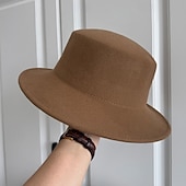 billiga Festhattar-hattar Ull Solhatt Bröllop Helgdag Tebjudning Hästrace cocktail Elegant Vintage Solskydd Med Len Hårbonad Huvudbonader