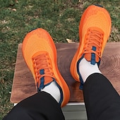 economico Sneakers Casual-scarpe da ginnastica arancioni da uomo con tomaia in mesh: calzature traspiranti e comode per sport all'aria aperta e abbigliamento casual