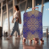 baratos Desgaste em casa e chinelos em casa-Capa protetora elástica para mala de viagem com estampa artística.