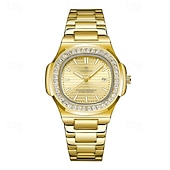 Недорогие Кварцевые часы-Оригинальные бизнес-часы с алюминиевым браслетом модные мужские часы с водонепроницаемостью IPX7 светящийся календарь повседневные кварцевые спортивные часы в коробке