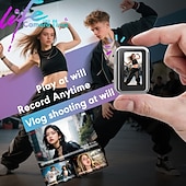 abordables Cámaras deportivas-Mini cámara de llavero HD con capacidad para grabar fotos y videos, cámara digital para estudiantes del tamaño de un pulgar con pantalla IPS de 0,96 pulgadas.