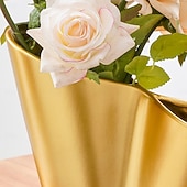 olcso Vázák és kosár-1 db egyszerű és kreatív, kétlyukú gyantás váza modern lakberendezési tárgy nappaliba, tévészekrénybe, virágkompozíció, szárított virág lakberendezési tárgy nappali előszoba dekoráció