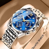 Νέο ανδρικό ρολόι χαλαζία με νυχτικό και στρας, ανθεκτικό στις γρατσουνιές και στη φθορά, ιδανικό για δώρο διακοπών και γενεθλίων Χαμηλού Κόστους Ρολόγια Quartz-Νέο ανδρικό ρολόι χαλαζία με νυχτικό και στρας, ανθεκτικό στις γρατσουνιές και στη φθορά, ιδανικό για δώρο διακοπών και γενεθλίων