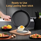 cheap Kitchen Set-4-piece Cast Iron Cookware Set -10 Inch 8-inch 6-inch Flat Bottomed Pans with Excellent Insulation Performance Suitable for Indoor and Outdoor Cooking Frying Pans Heavy-duty Professional Restaura