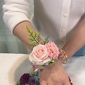 economico Bouquet da Sposa-Fiori da polso da sposa Fiore all'occhiello Matrimonio / Evento / Festa Tessuti Floreale
