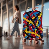 baratos Desgaste em casa e chinelos em casa-Capa protetora elástica para mala de viagem com estampa artística.