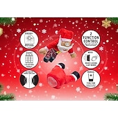 economico Figure da collezione-renne che si schiantano &amp;decorazioni natalizie per finestre di Babbo Natale con adesivo in vetro rotto &amp;calci alle gambe animati, decorazioni natalizie divertenti per la casa, porte &amp;regali