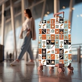 baratos Desgaste em casa e chinelos em casa-Capa protetora elástica para mala de viagem com estampa artística.