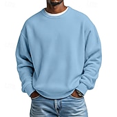 economico Felpe di base-Per uomo Maglia Felpa a nido d'ape Maglione Aalbicocca Bianco Girocollo Semplice Testurizzato Casuale Quotidiano Sport &amp; Outdoor Poliestere Streetwear Cool Abbigliamento Sportivo Primavera &amp; Autunno