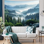 billige Veggoppheng-tapet Bannere Teppe Fjell 森林 3D Soverom Stue Sovesal Tenåringsrom Studentboliger Veggveranda Hjemmedekor