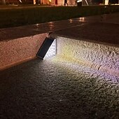 Недорогие Подсветки дорожки и фонарики-Светильники для лестниц на солнечных батареях, уличные светильники для лестниц, водонепроницаемые, с автоматическим включением/выключением - теплый белый свет 3000 К для ступеней, лестниц, террас,