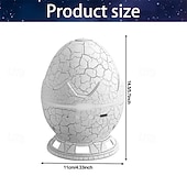 abordables Luces de Decoración de Habitación-Proyector Aurora Huevo de Dinosaurio luz LED nocturna de galaxia control remoto Bluetooth temporizador para decoración de dormitorio y sala de estar regalo de San Valentín