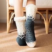 זול נעלי בית-גרבי חורף לנשים, גרביים חמות ורכות, נגד החלקה, לנעלי בית, לשינה בבית או לשימוש לאחר לידה
