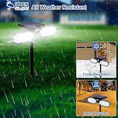 cheap Ground Lights-Solar Lights Outdoor PIR Motion 1 Pack, Solar Floodlight, Stay On or Motion Sensor Mode, Dusk to Dawn Security Light, Landscape Spotlights for Garage Fence Driveway Solar Powered