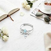 baratos Pulseira Feminina-pulseira de prata charmosa com pingente de amor e pingente de rena, pulseira ajustável de contas de cristal para mulheres