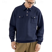 abordables Sudaderas Básicas_-Hombre Sudadera Gris Claro Diseño Plano Bolsillo Diario Deporte Festivos Poliéster Ropa de calle Básico Casual Primavera &amp; Otoño Ropa Sudaderas con capucha Sudaderas Manga Larga