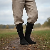 preiswerte Schuhe-Retro Vintage mittelalterliche Renaissance-Schuhe, Pirat, Ritter, Ritter, Herren, Damen, Unisex, Halloween, Event/Party, Maskerade-Schuhe, ausgefallene mittelalterliche Stiefel