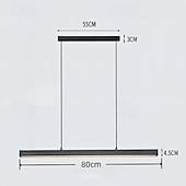 Недорогие Подвесные огни-Современные подвесные светильники для кухонного острова, светодиодная люстра с регулируемой яркостью для столовой, настольные лампы, линейный черный подвесной светильник с дистанционным управлением,