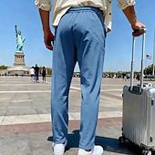 economico Gamba Dritta-Per uomo Pantaloni da tuta Pantaloni Pantaloni della tuta a gamba dritta Coulisse Tasca Elastico in vita Semplice Comodità Sport all'Aperto Quotidiano Moda Casual Verde militare Nero Micro-elastico
