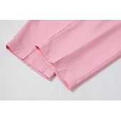  Men's Dress Pants Trousers Slacks Pocket Buttons Plain Comfort Formal Party Work Fashion Classic Style Coral Pink Yellow Micro-elastic